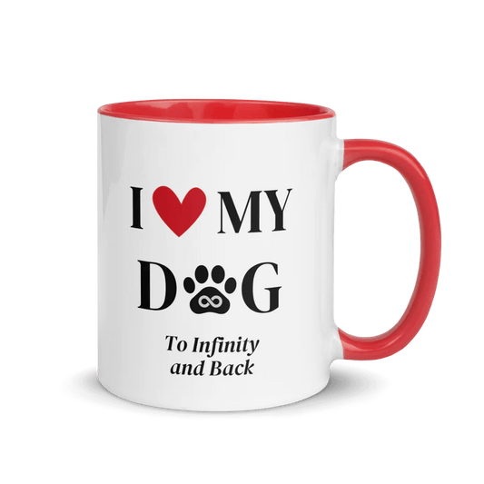 I Love My Dog To Infinity Mug - Infinity Dog