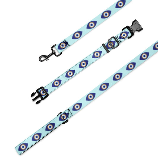 Oval Evil Eye Dog Leash & Collar - Blue - Cool Gear Pro