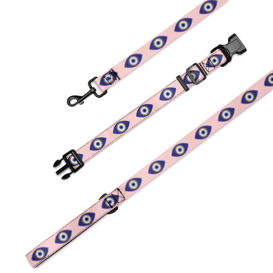 Oval Evil Eye Dog Leash & Collar - Pink - Cool Gear Pro