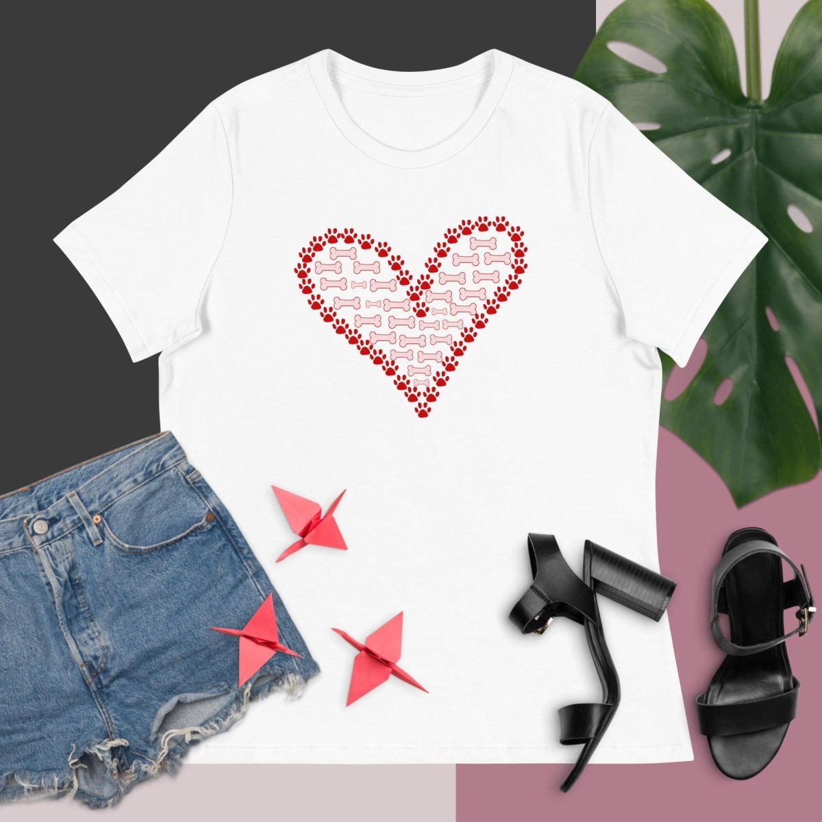 Paw Heart Love Dogs Shirt - Cool Gear Pro