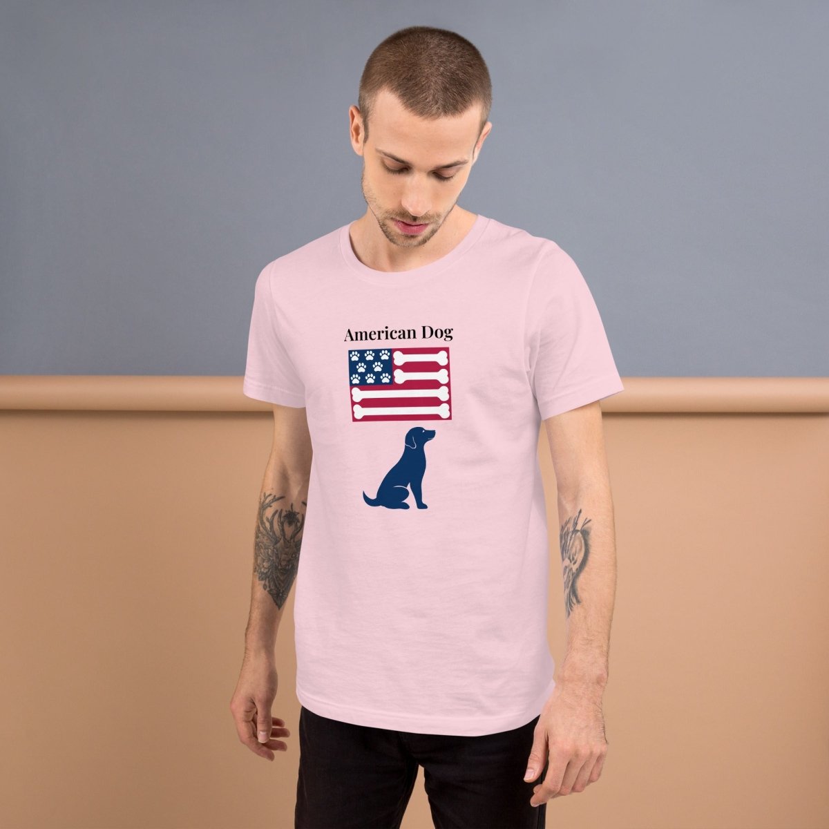 American Dog Flag Shirt - Cool Gear Pro