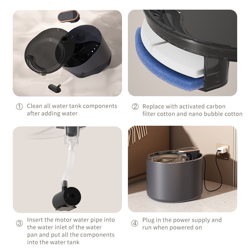 Automatic Pet Water Fountain Filters - Infinity Dog