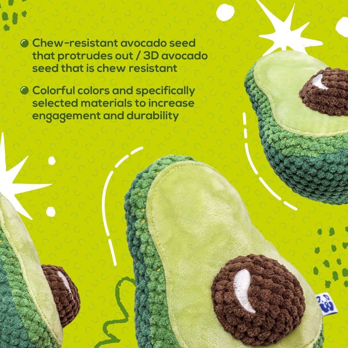 AVOCADO PLUSH DOG TOY - Cool Gear Pro
