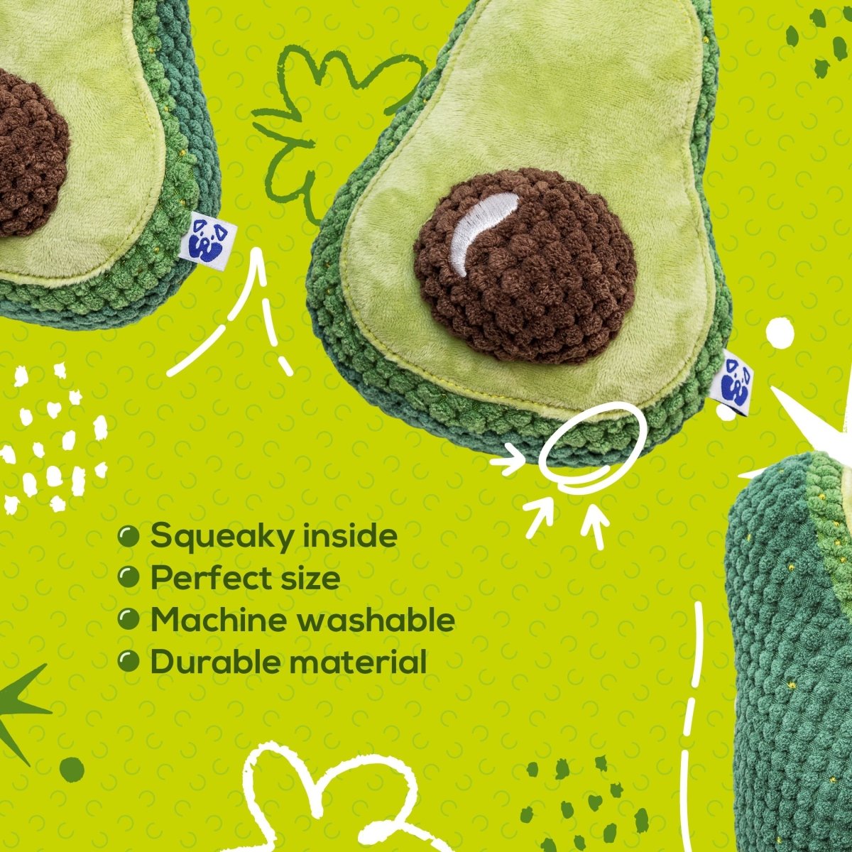 AVOCADO PLUSH DOG TOY - Cool Gear Pro