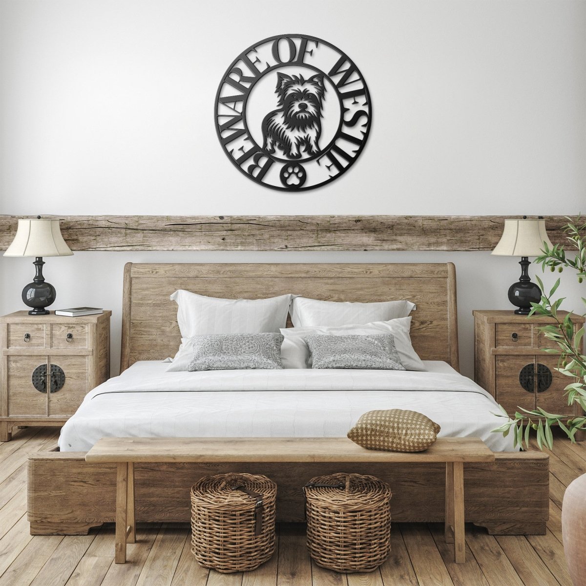 Beware of Westie Metal Wall Sign - Cool Gear Pro