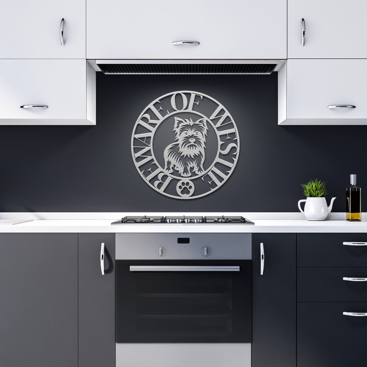 Beware of Westie Metal Wall Sign - Cool Gear Pro