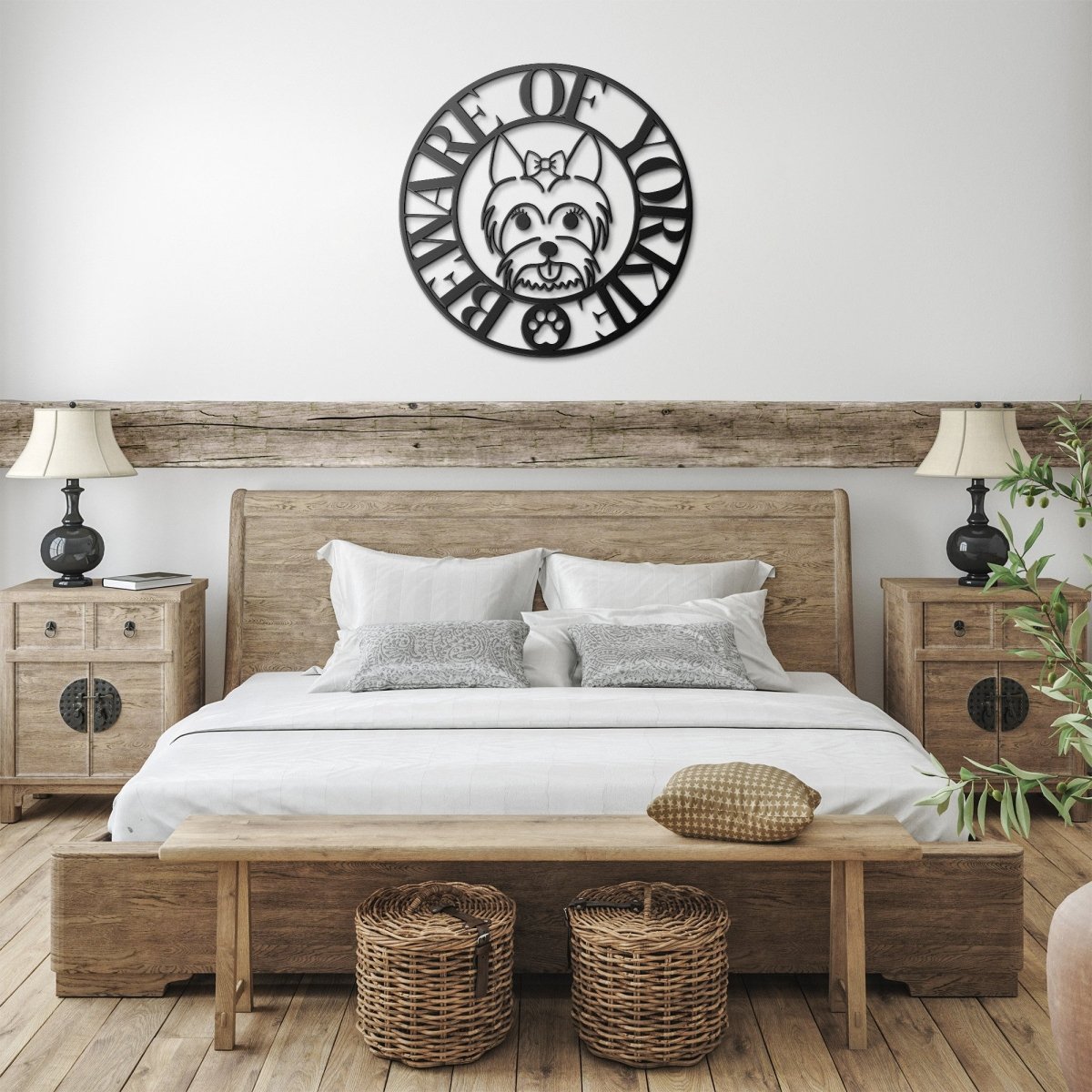 Beware of Yorkie Metal Wall Sign - Cool Gear Pro