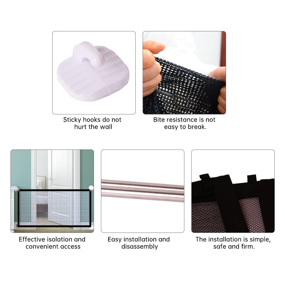 Black Foldable Protection Pet Safety Gate - Cool Gear Pro