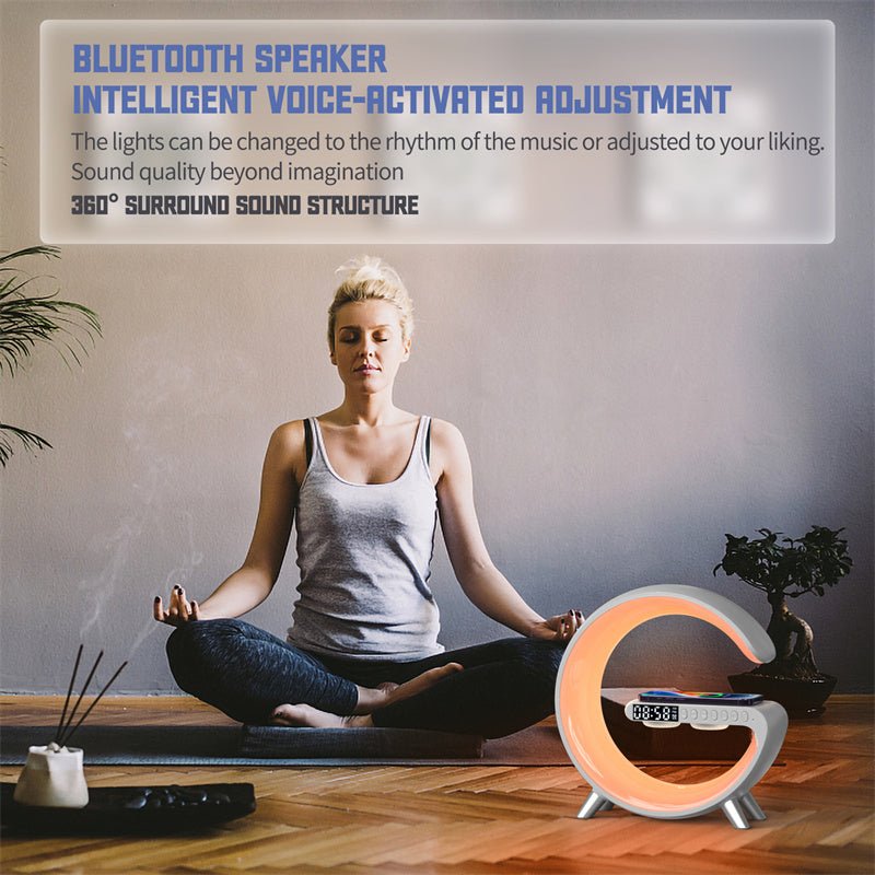 Bluetooth Speaker Wireless Charger Lamp - Cool Gear Pro