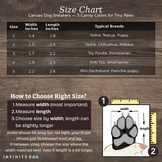 Canvas Dog Sneakers — 5 Candy Colors for Tiny Paws - Infinity Dog
