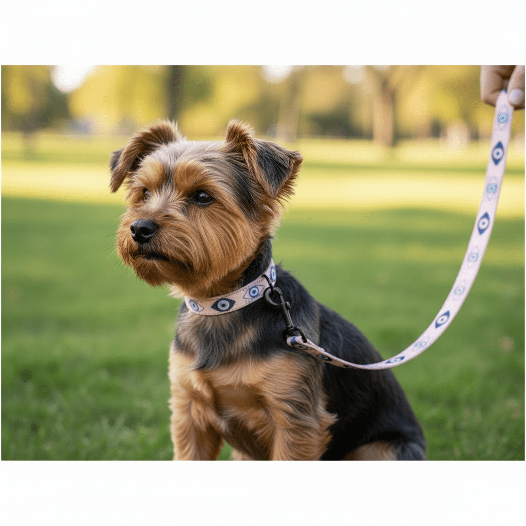 Evil Eye Dog Collar and Leash - Stylish Pink - Cool Gear Pro