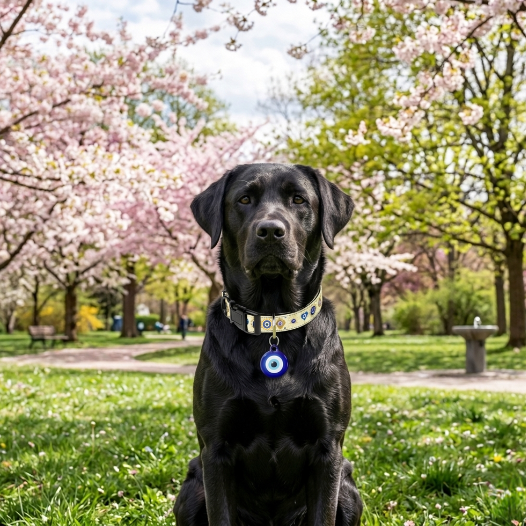 Evil Eye Dog Collar & ID Tag — Complete Pup Protection - Infinity Dog