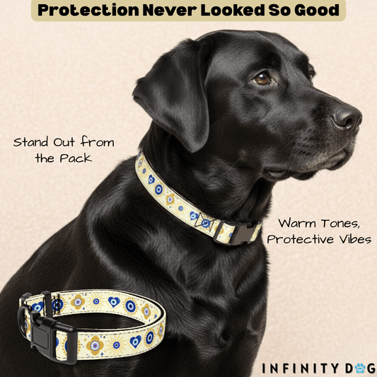 Evil Eye Dog Collar - Pup Protection - Infinity Dog