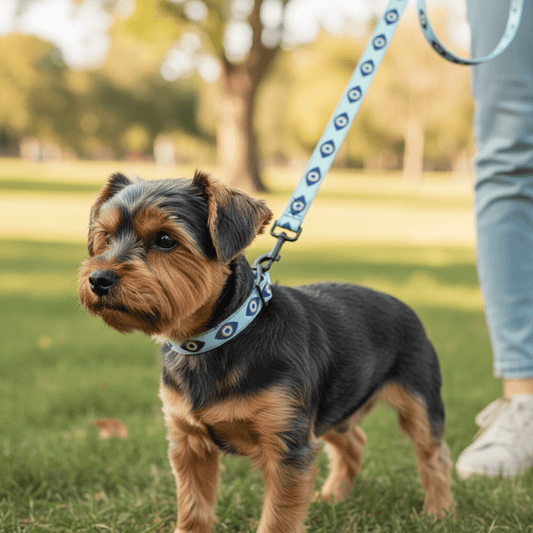 Evil Eye Dog Leash and Collar - Oval Blue - Cool Gear Pro