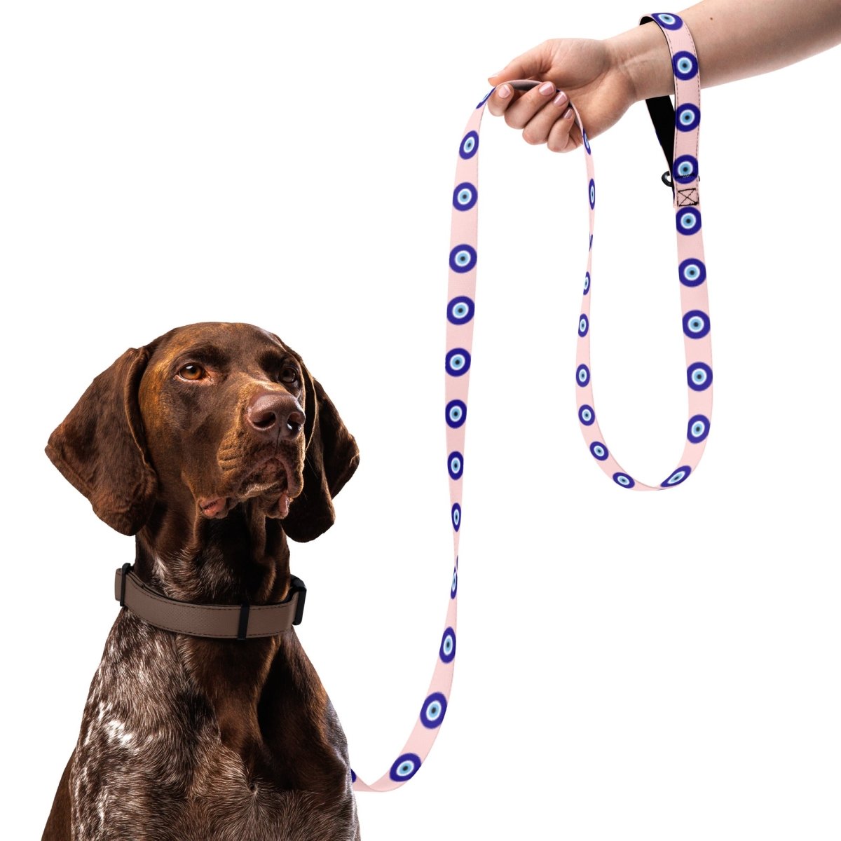Evil Eye Dog Leash (Pink) — Pup Protection & Padded Comfort - Infinity Dog