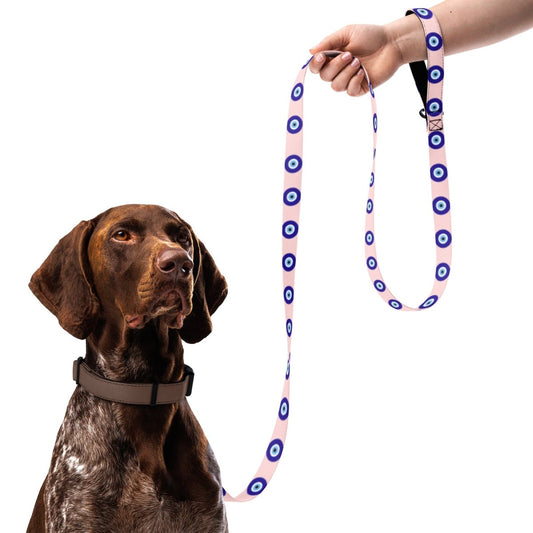 Evil Eye Dog Leash (Pink) — Pup Protection & Padded Comfort - Infinity Dog