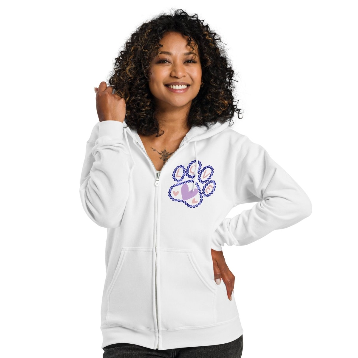 Evil Eye Love Dogs Zip Hoodie - Cool Gear Pro