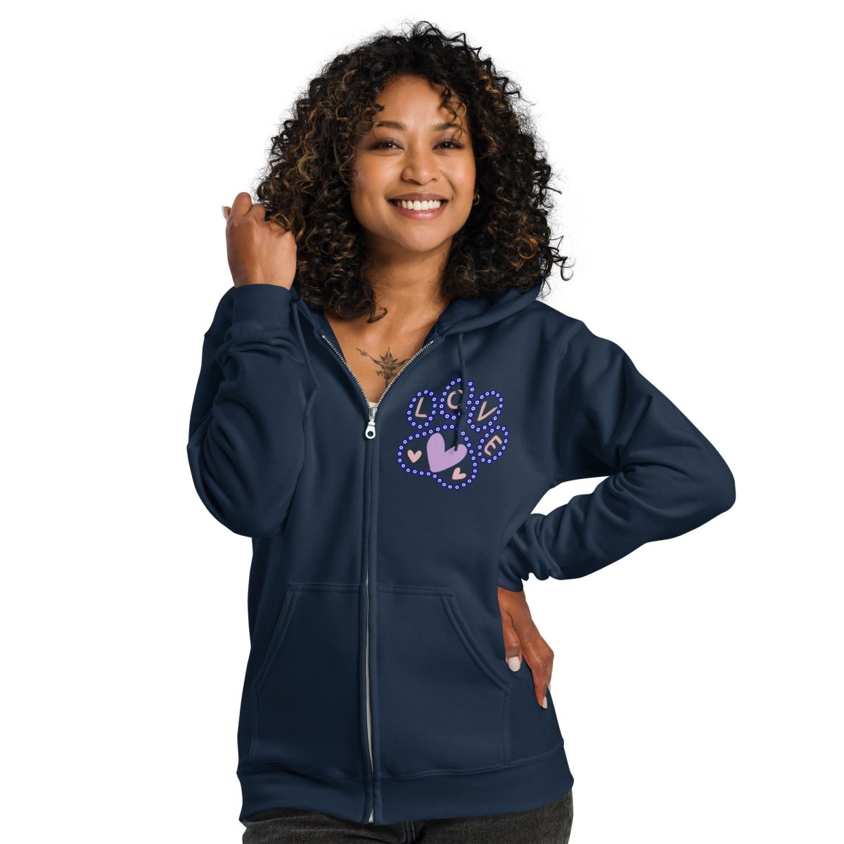 Evil Eye Love Dogs Zip Hoodie - Cool Gear Pro