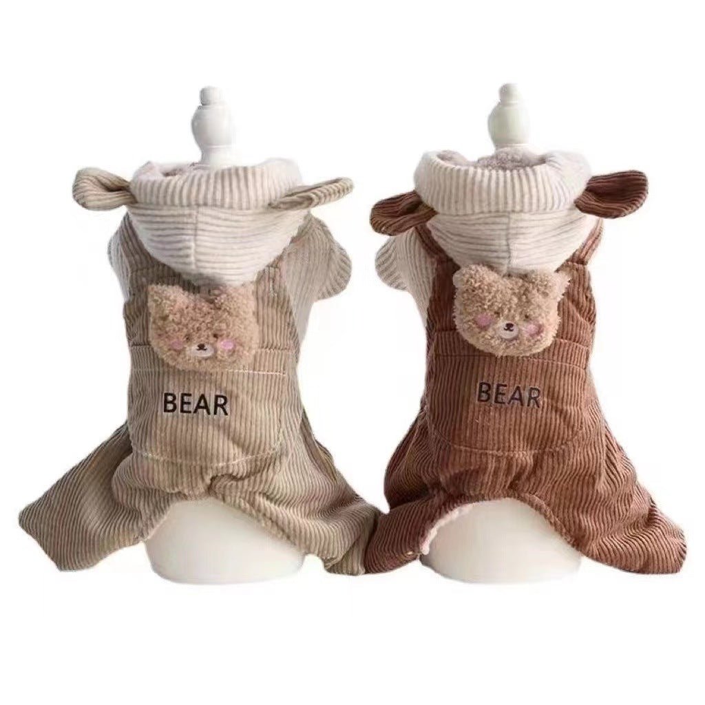Fleece - Lined Un - Bear - Able Dog Overalls - Infinity Dog