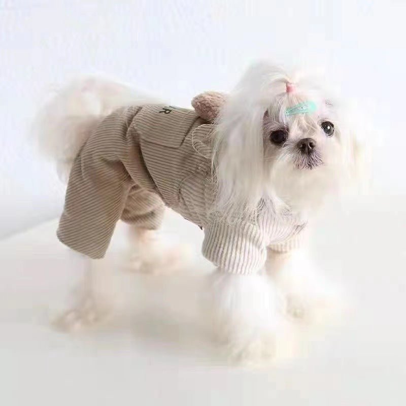 Fleece - Lined Un - Bear - Able Dog Overalls - Infinity Dog