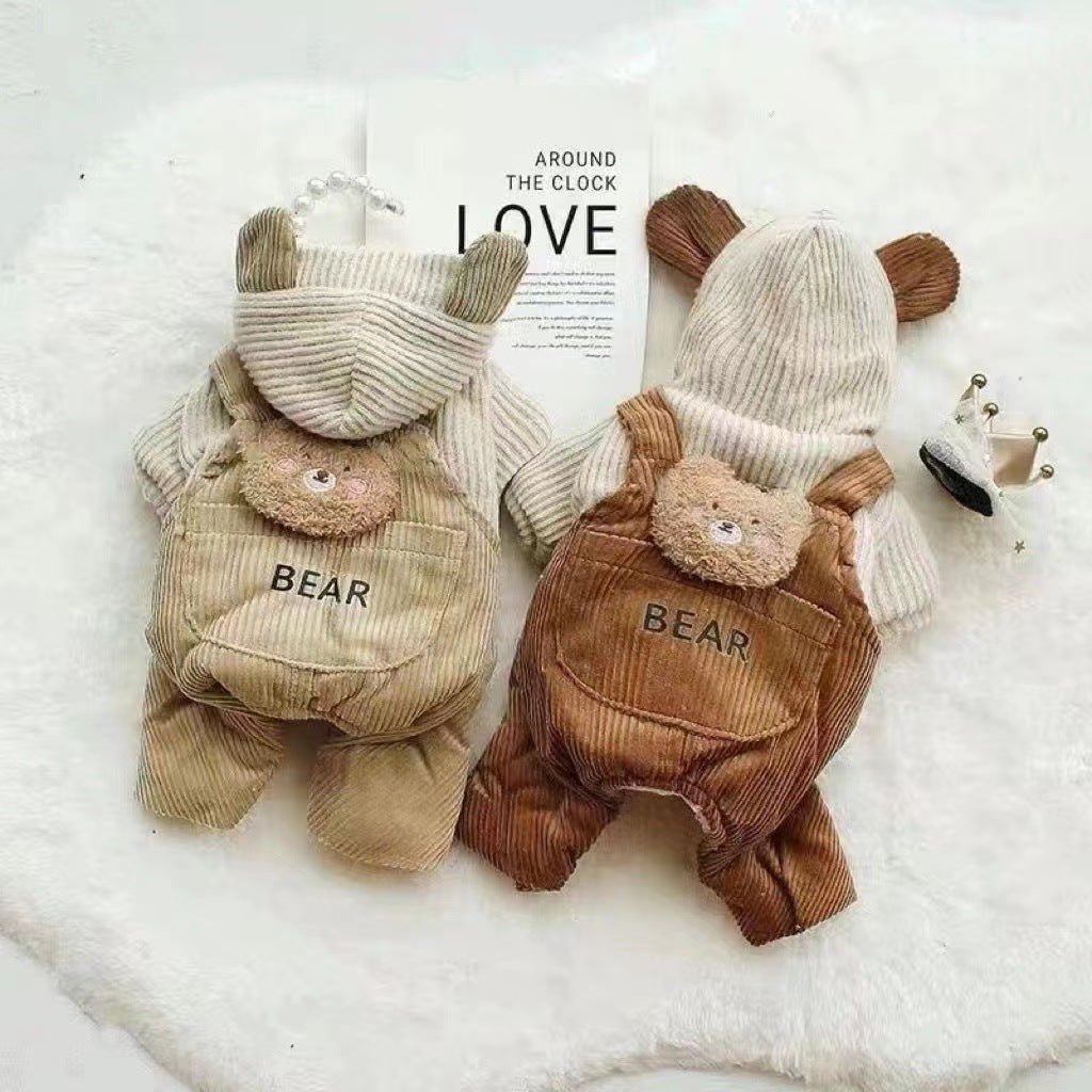 Fleece - Lined Un - Bear - Able Dog Overalls - Infinity Dog