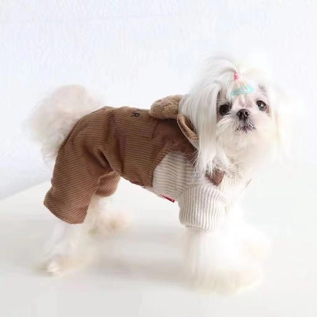 Fleece - Lined Un - Bear - Able Dog Overalls - Infinity Dog