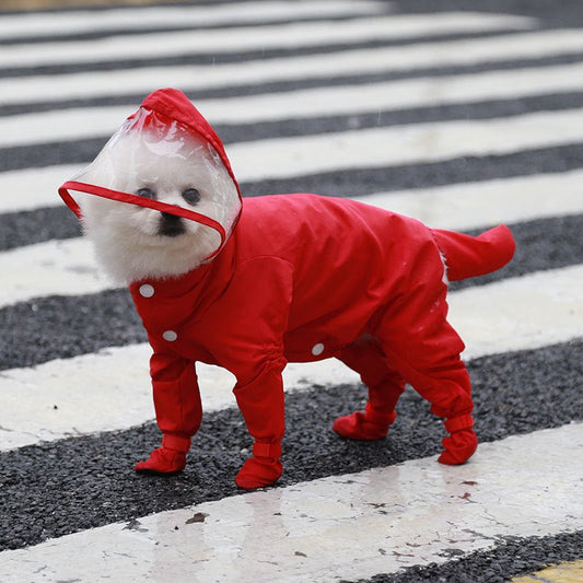 Four - legged Waterproof Raincoat with Shoes - Infinity Dog