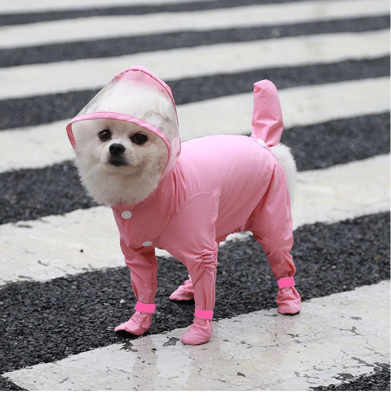 Four - legged Waterproof Raincoat with Shoes - Infinity Dog