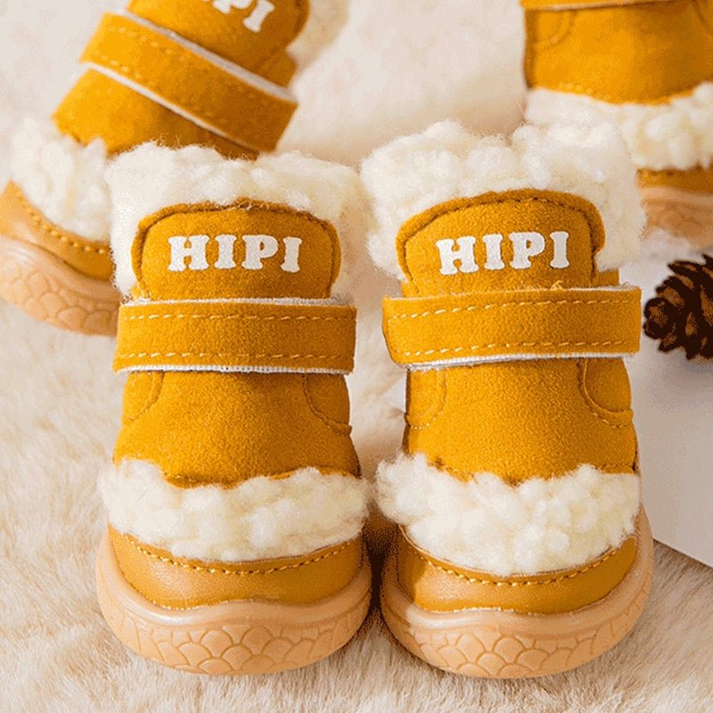 Fuzzy Suede Winter Dog Boots - Infinity Dog