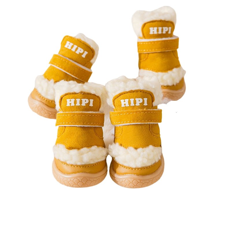 Fuzzy Suede Winter Dog Boots - Infinity Dog