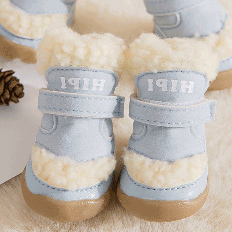 Fuzzy Suede Winter Dog Boots - Infinity Dog
