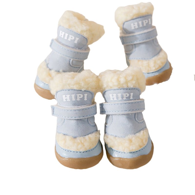 Fuzzy Suede Winter Dog Boots - Infinity Dog