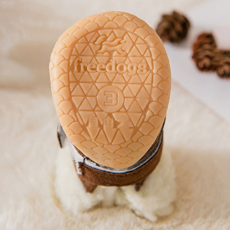 Fuzzy Suede Winter Dog Boots - Infinity Dog
