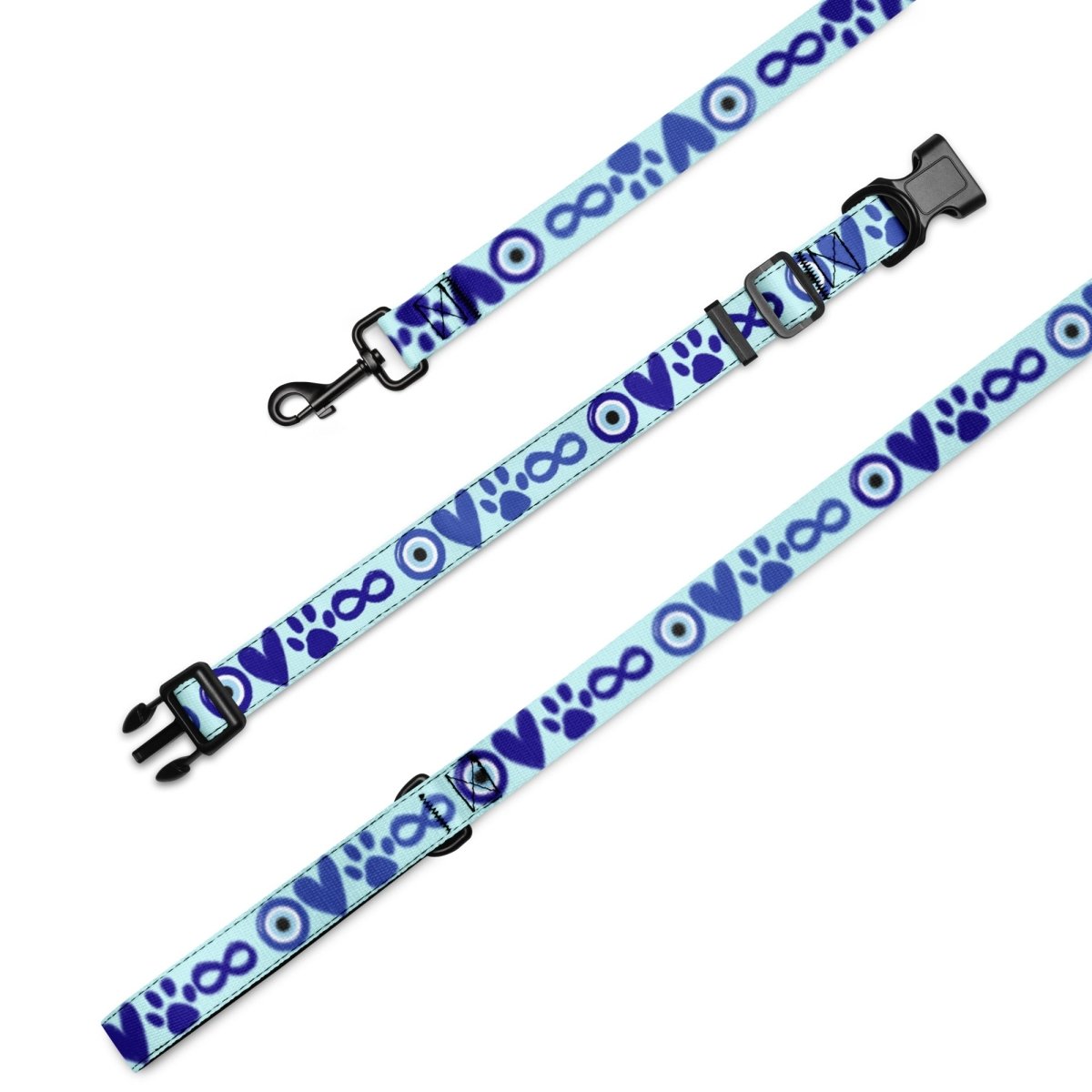 I Love Dogs to Infinity Leash & Collar - Blue - Cool Gear Pro