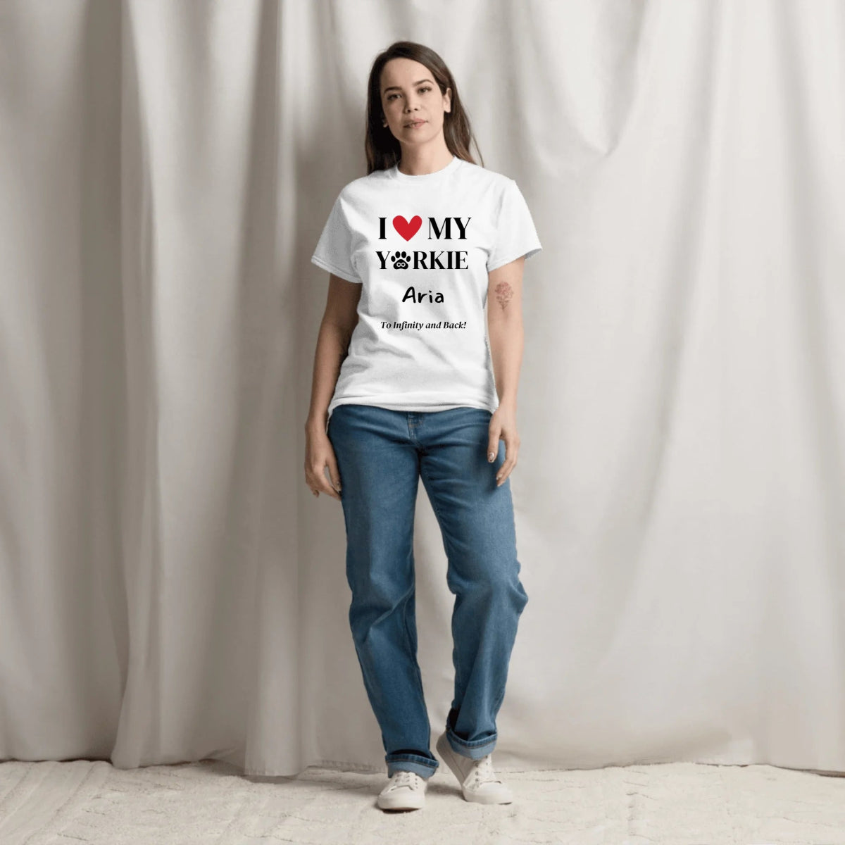 I Love My Dog To Infinity Customizable Shirt - Cool Gear Pro