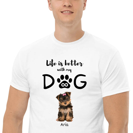 Life Is Better With My Dog Customizable Shirt - Cool Gear Pro