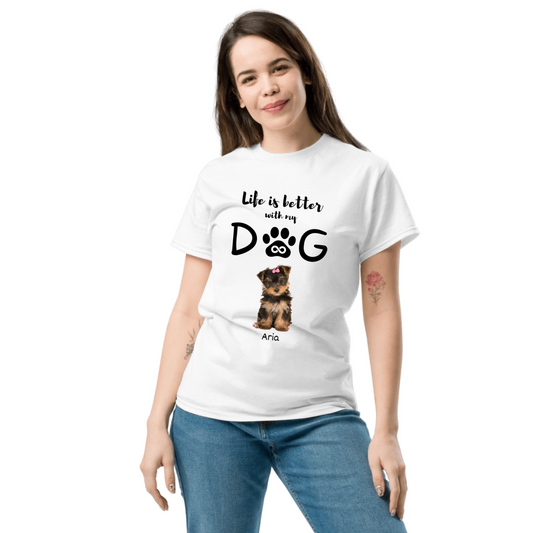 Life Is Better With My Dog Customizable Shirt - Cool Gear Pro