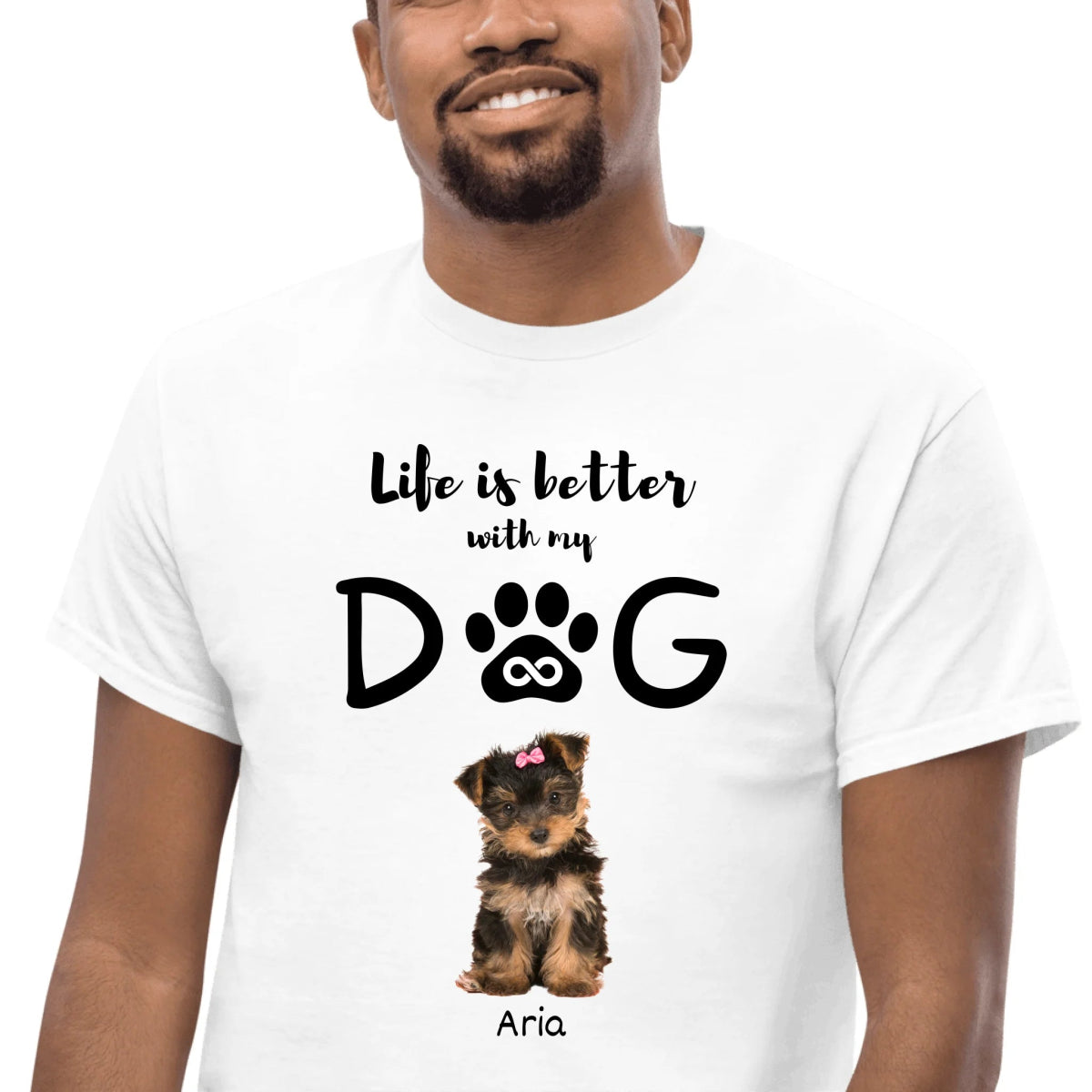 Life Is Better With My Dog Customizable Shirt - Cool Gear Pro