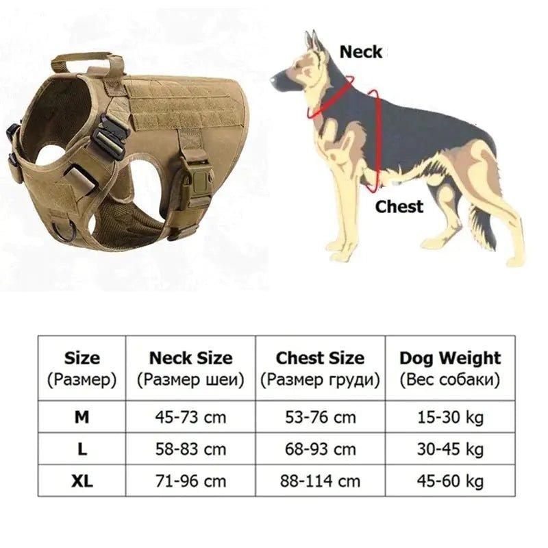 Metal Buckle Tactical Dog Harness - Cool Gear Pro