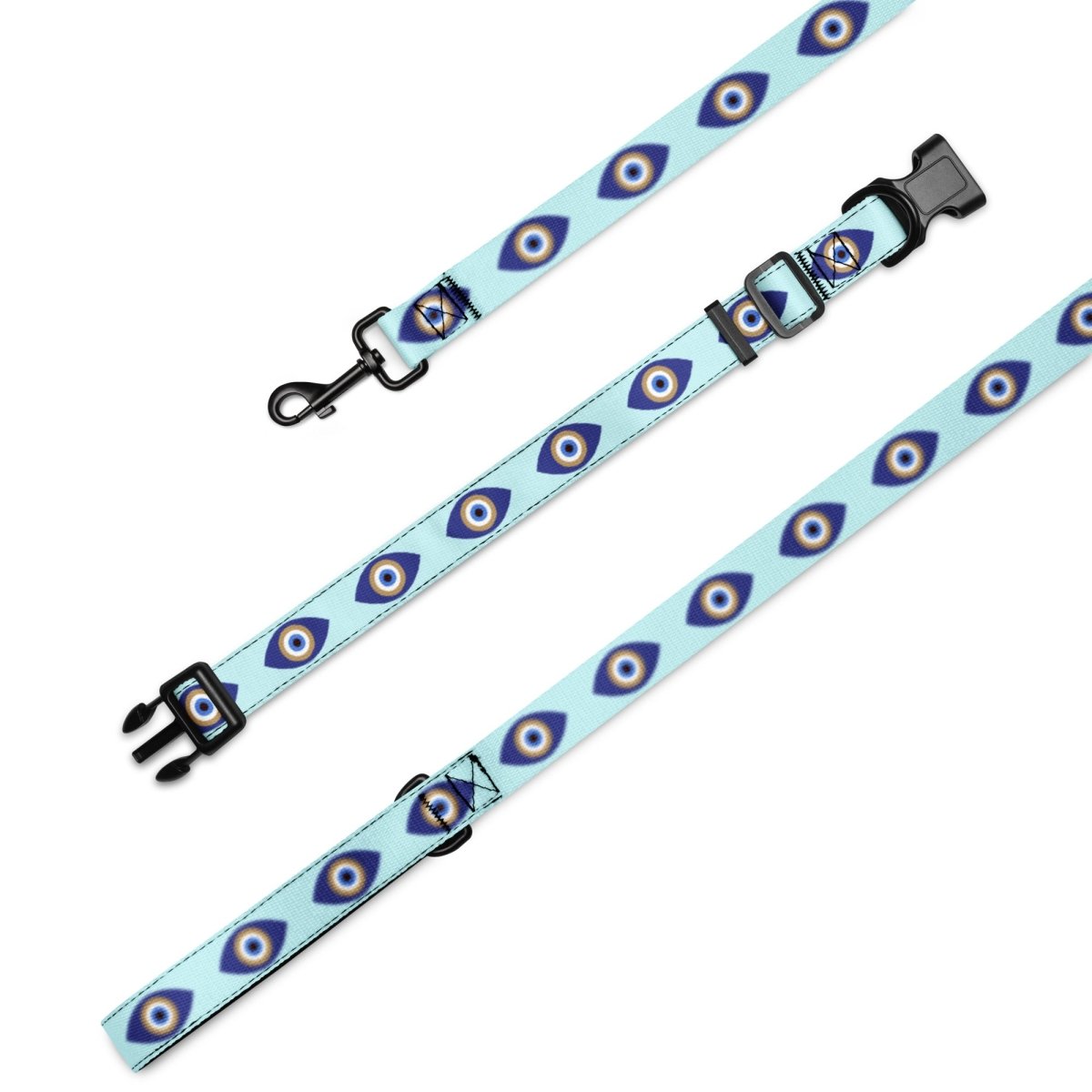 Oval Evil Eye Dog Leash & Collar - Blue - Cool Gear Pro