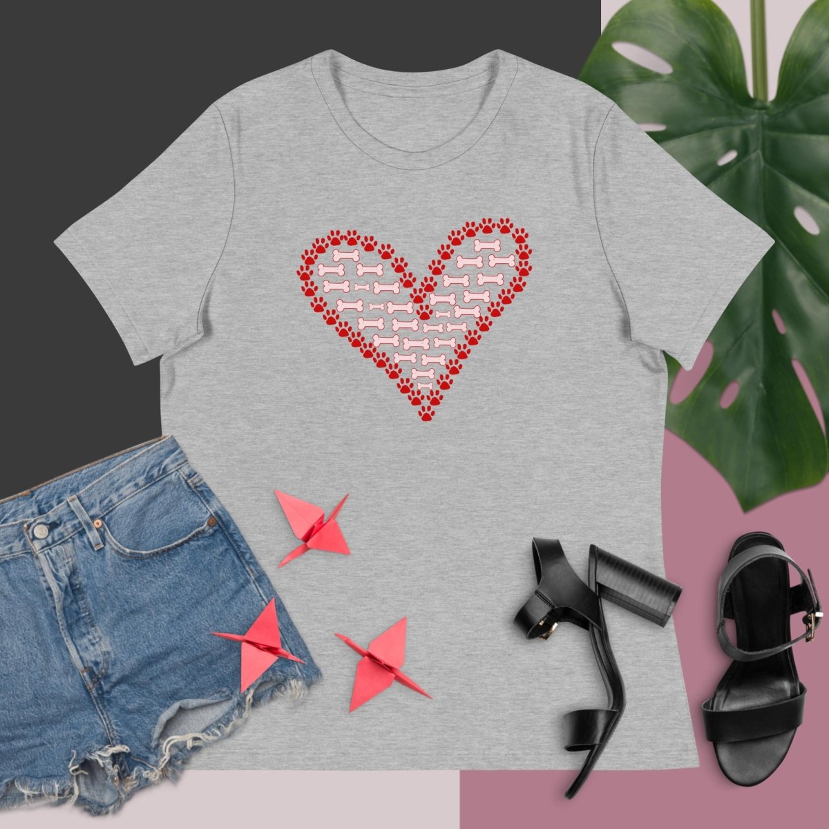 Paw Heart Love Dogs Shirt - Cool Gear Pro