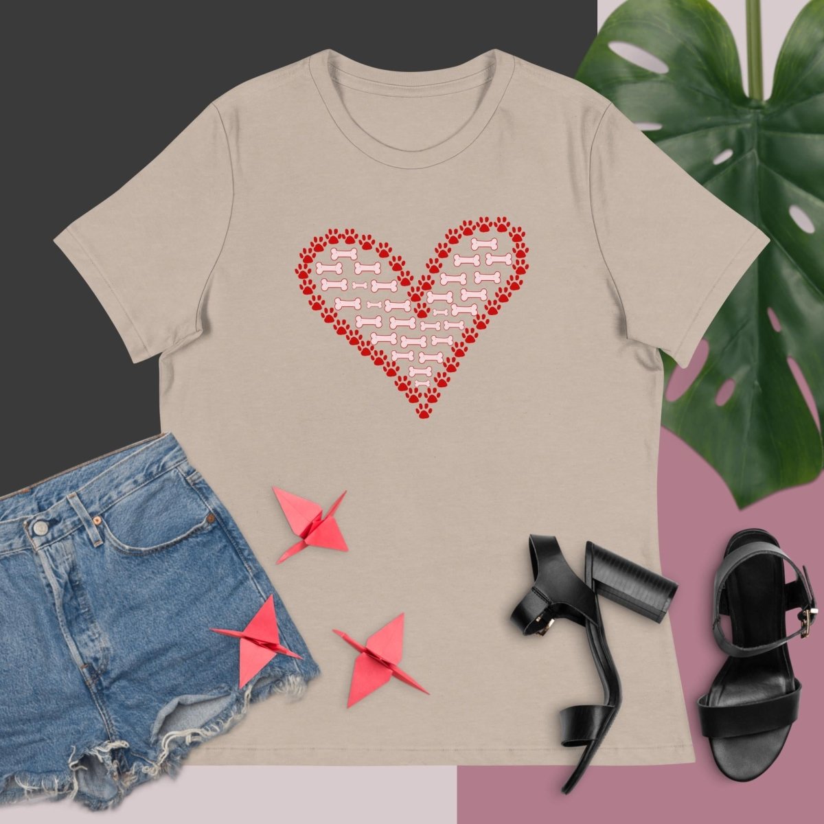 Paw Heart Love Dogs Shirt - Cool Gear Pro