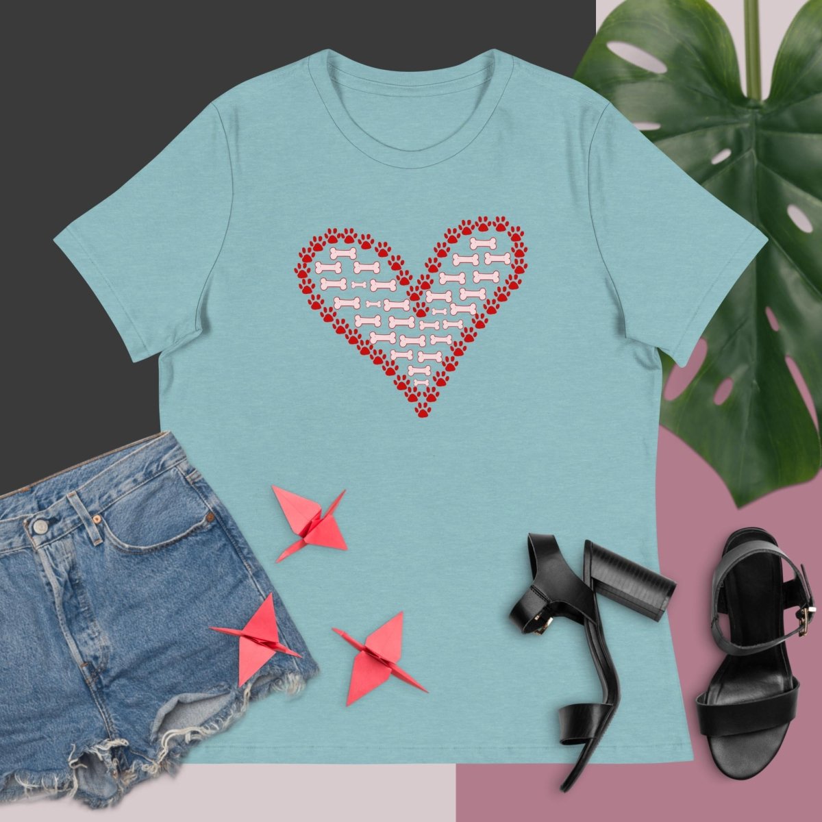 Paw Heart Love Dogs Shirt - Cool Gear Pro