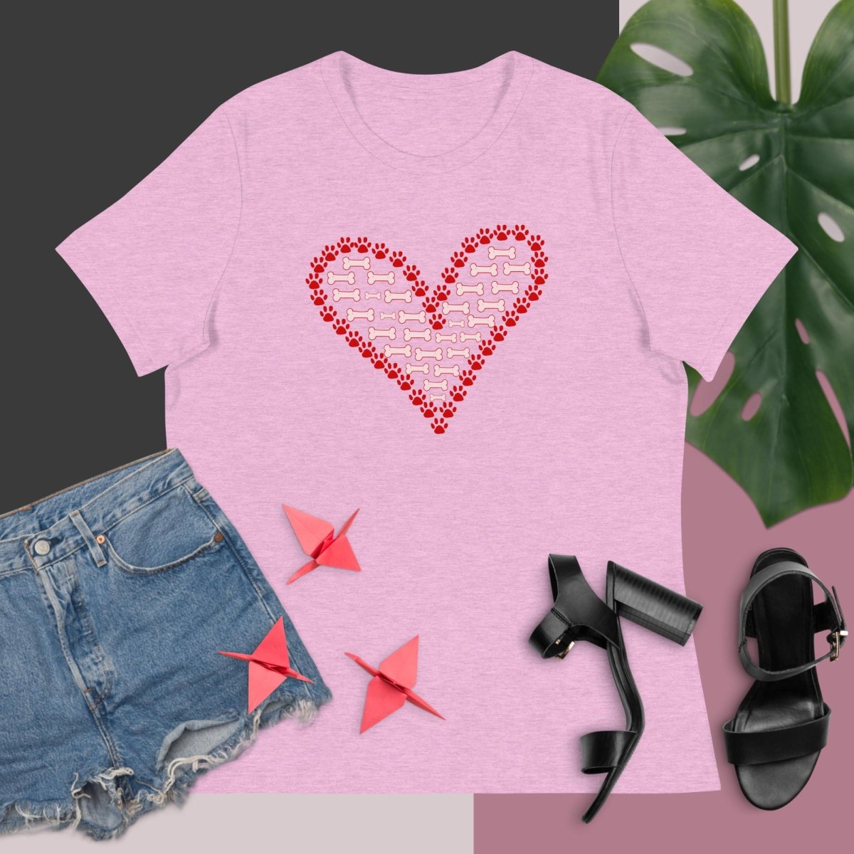 Paw Heart Love Dogs Shirt - Cool Gear Pro