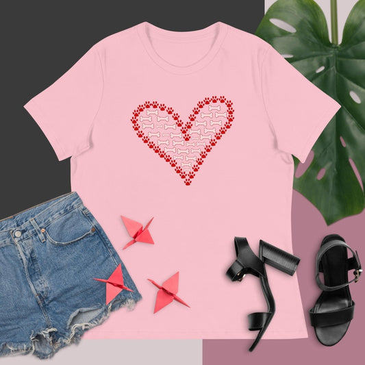 Paw Heart Love Dogs Shirt - Cool Gear Pro