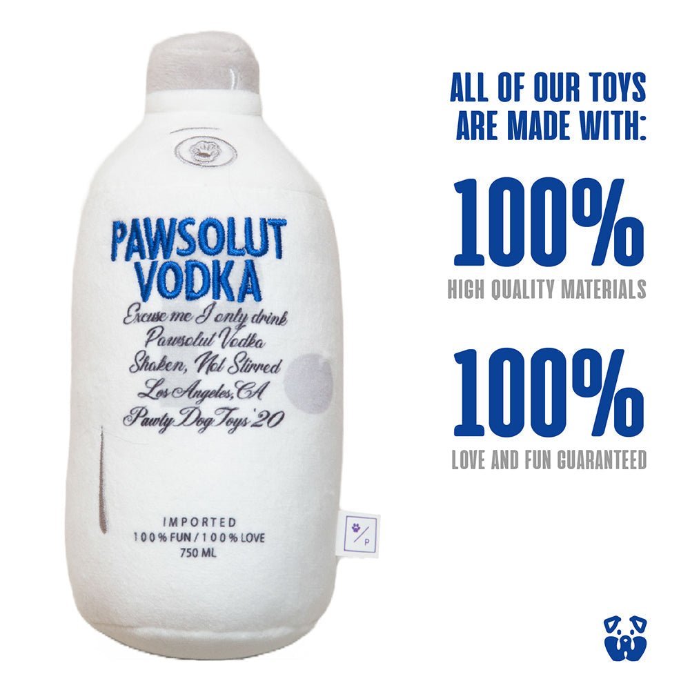 PAWSOLUT VODKA PLUSH DOG TOY - Cool Gear Pro