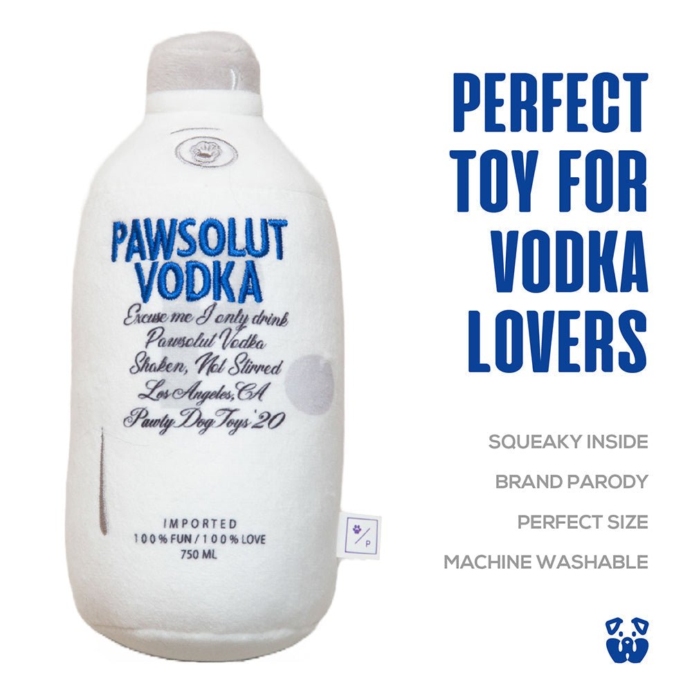 PAWSOLUT VODKA PLUSH DOG TOY - Cool Gear Pro