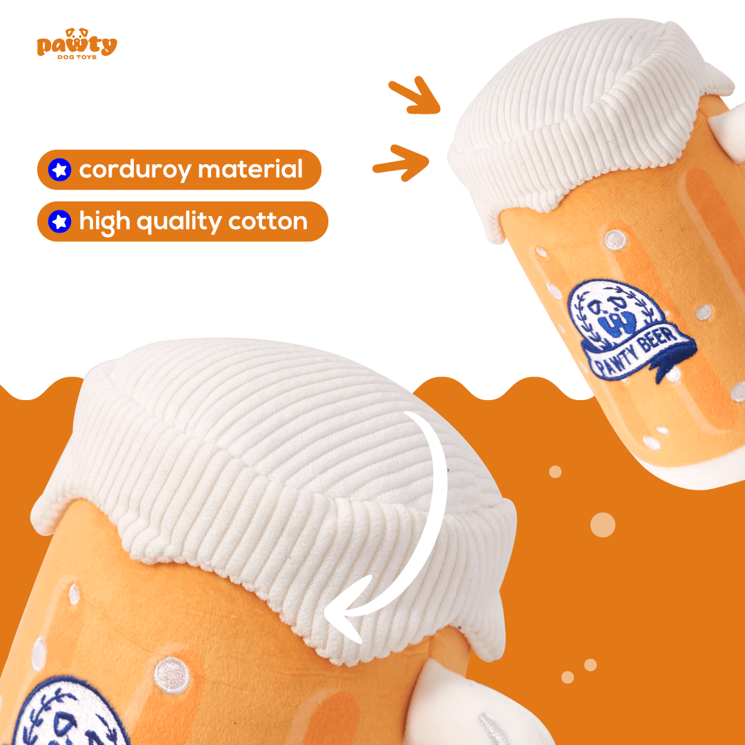 PAWTY BEER PLUSH DOG TOY - Cool Gear Pro