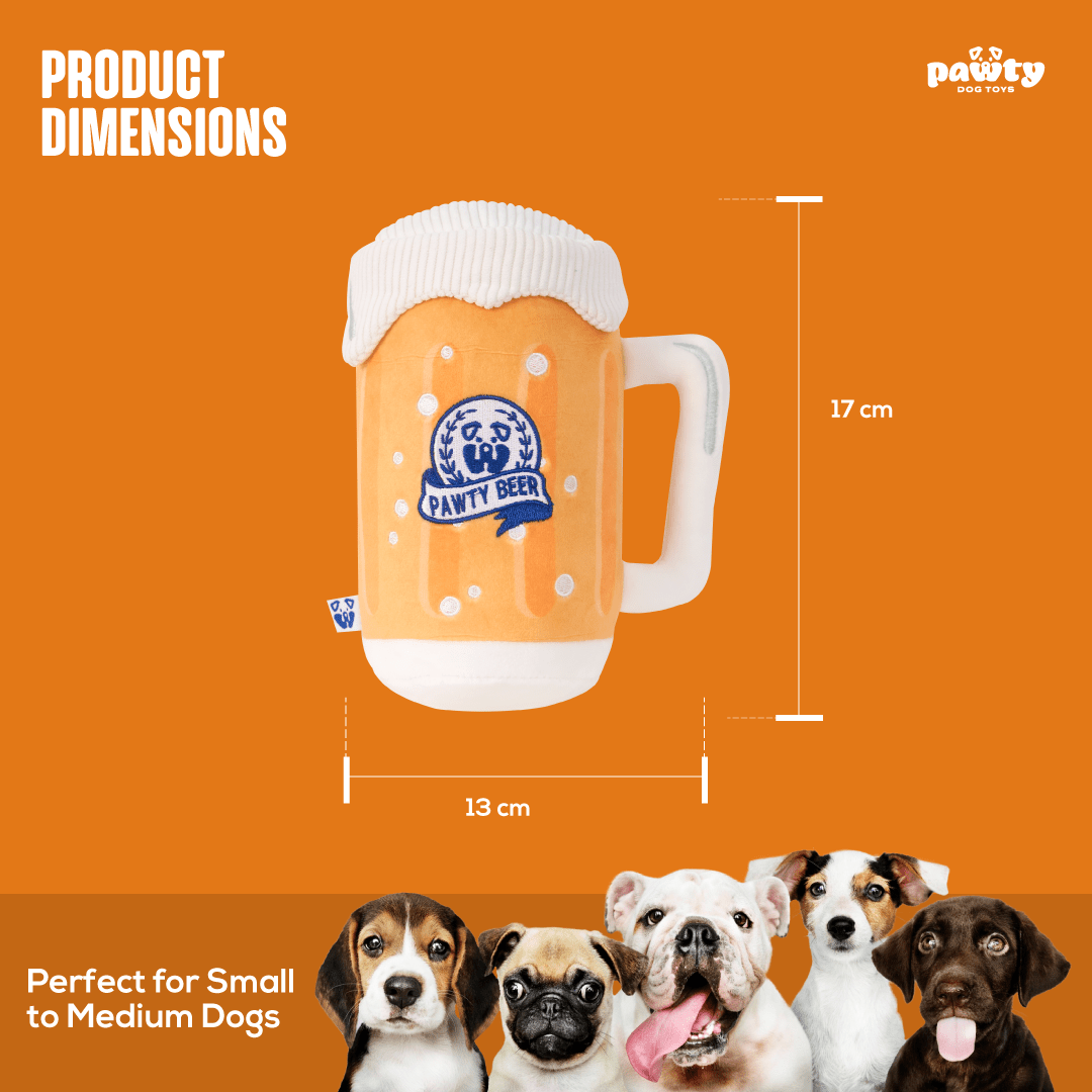 PAWTY BEER PLUSH DOG TOY - Cool Gear Pro