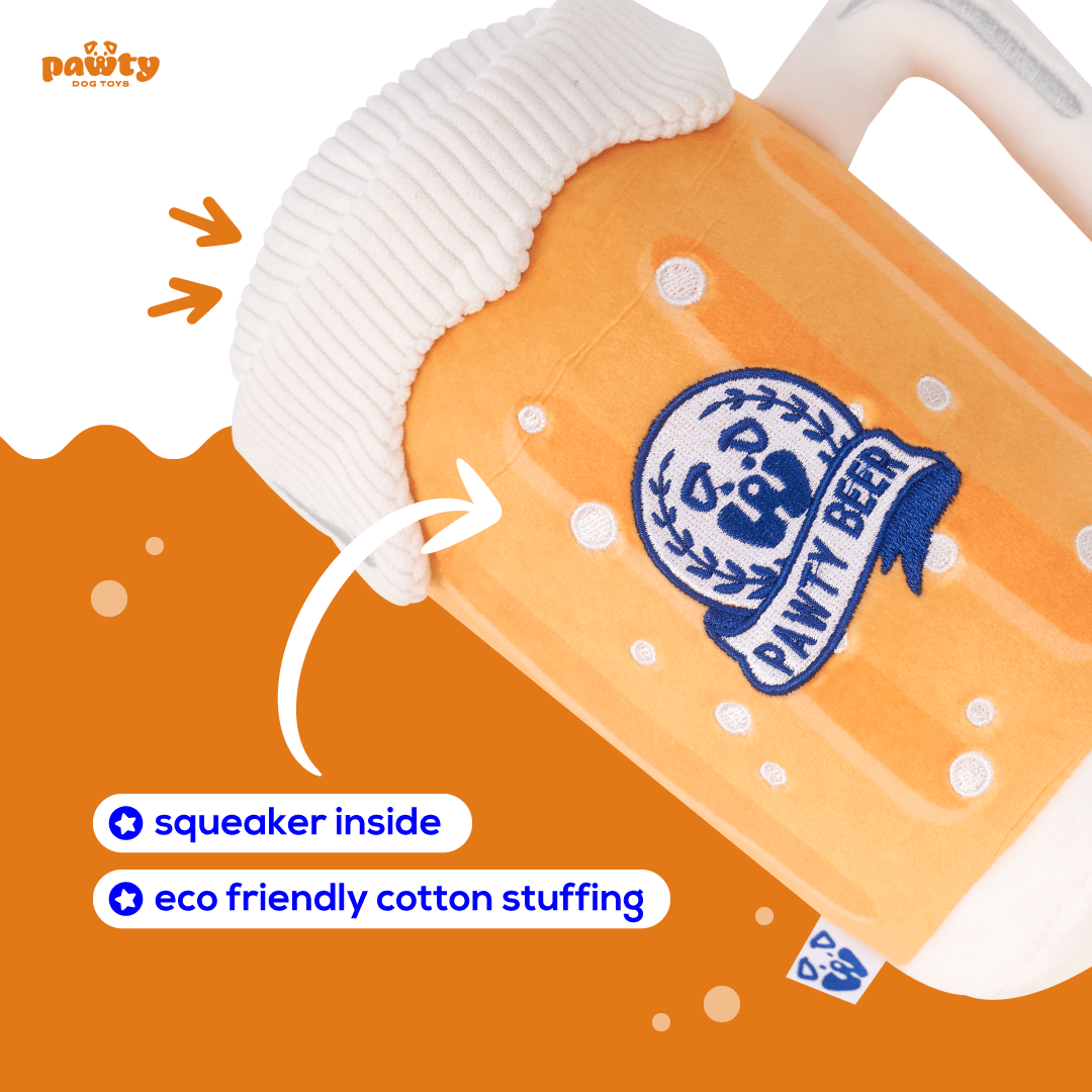 PAWTY BEER PLUSH DOG TOY - Cool Gear Pro